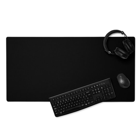 Premium Plain Black Gaming mouse pad (Customizable) - Picture 1 of 2